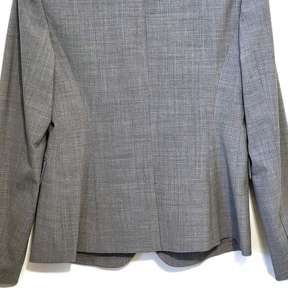 Theory Carissa Virgin Wool Gray Blazer Two Button Tailored Work Office Size 6 - Picture 10 of 16